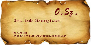 Ortlieb Szergiusz névjegykártya